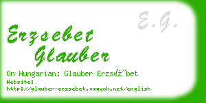 erzsebet glauber business card